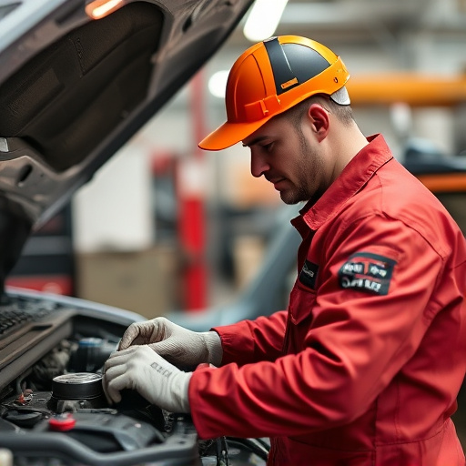 auto technician working