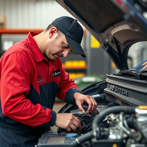 auto technician working