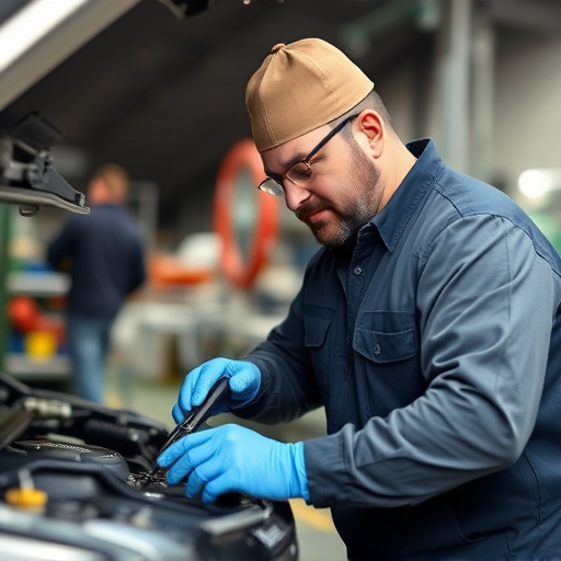 auto technician working