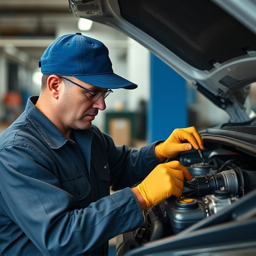 auto technician working