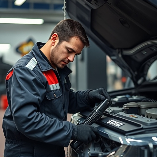 auto technician working
