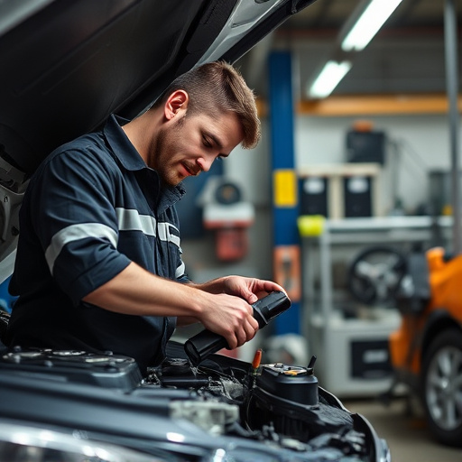 auto technician working