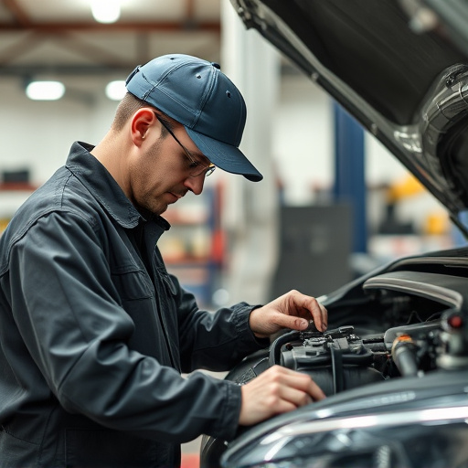 auto technician working