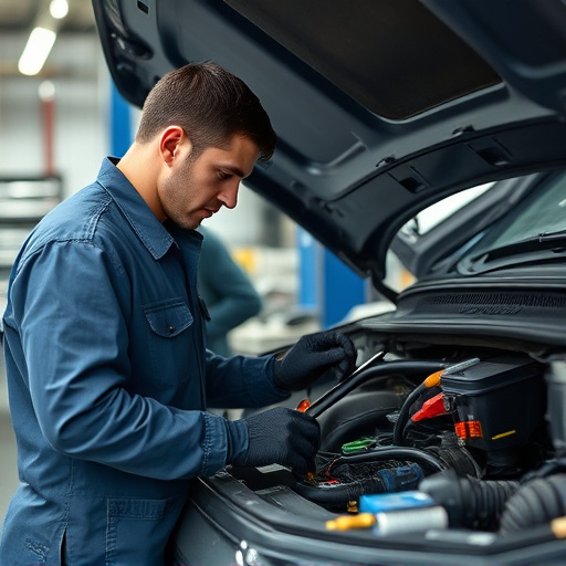 auto technician working
