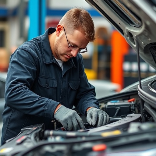 auto technician working