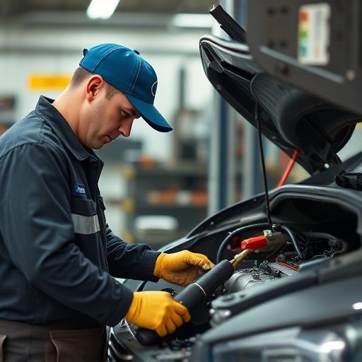 auto technician working
