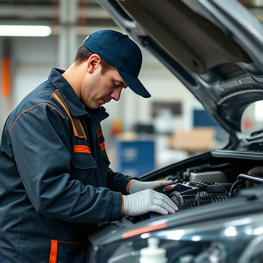 auto technician working