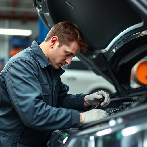 auto technician working