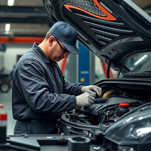 auto technician working