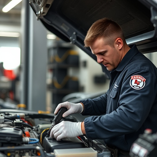 auto technician working