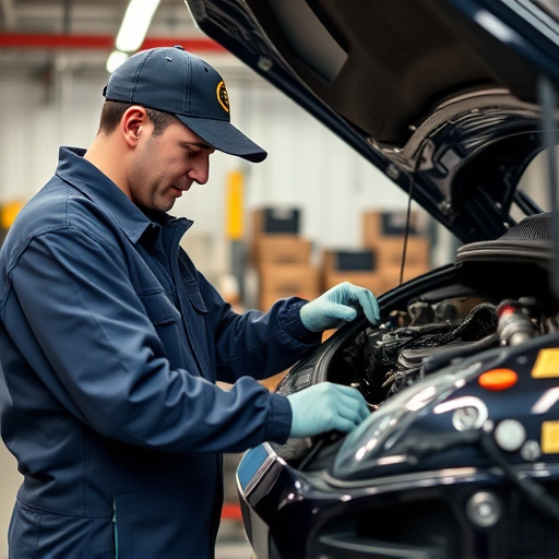 auto technician working