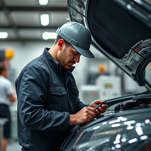 auto technician working