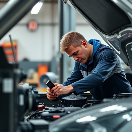 auto technician working