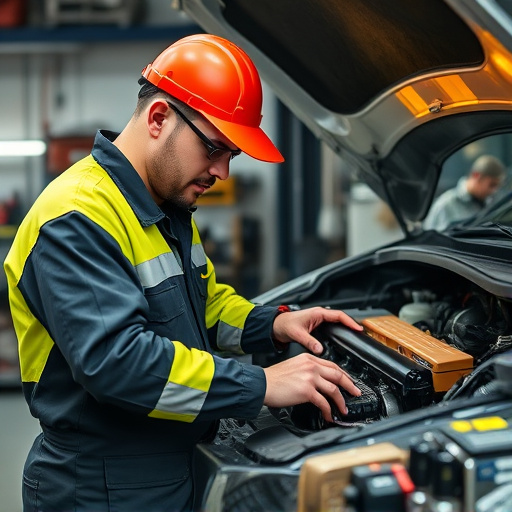 auto technician working