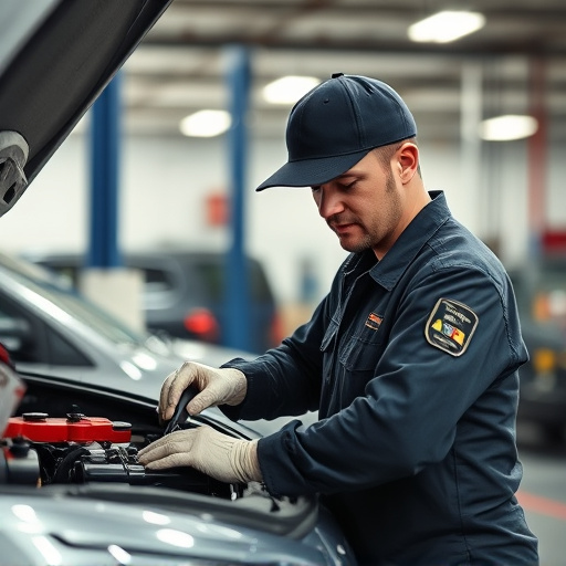 auto technician working