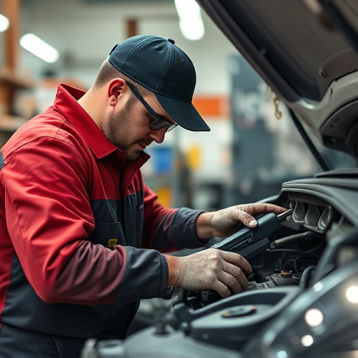 auto technician working