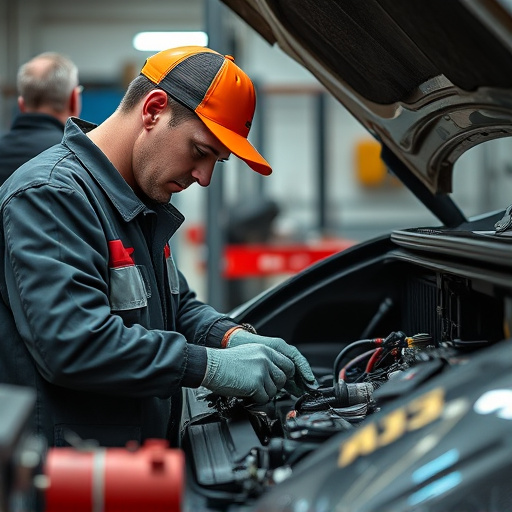 auto technician working