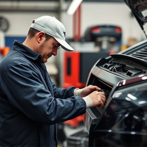 auto technician working