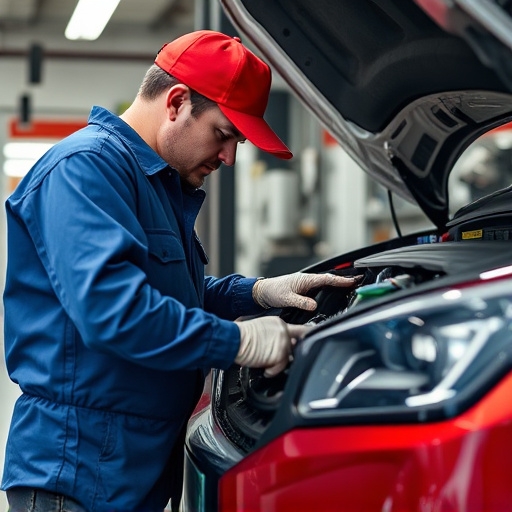 auto technician working