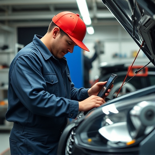auto technician working