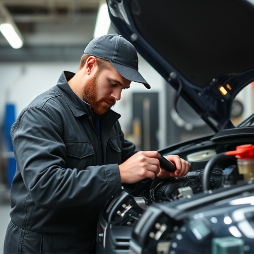 auto technician working