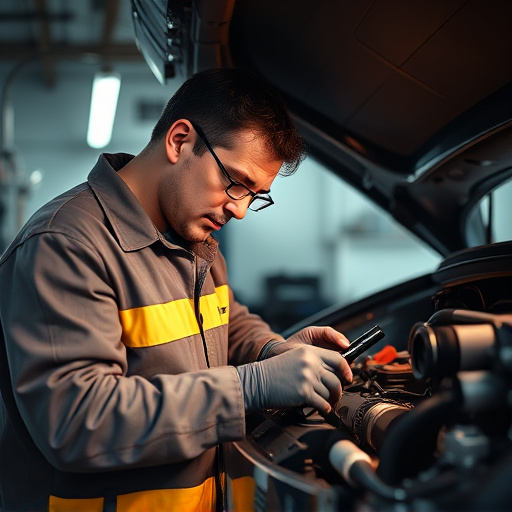 auto technician working