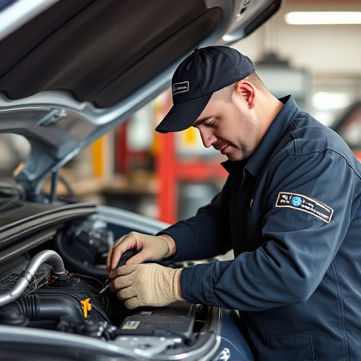 auto technician working
