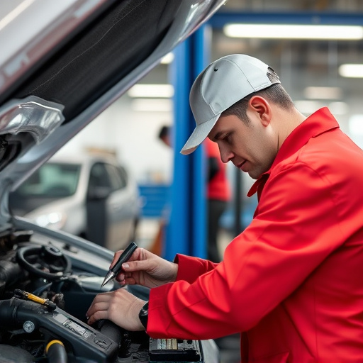 auto technician working