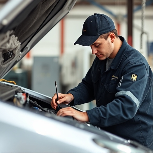 auto technician working