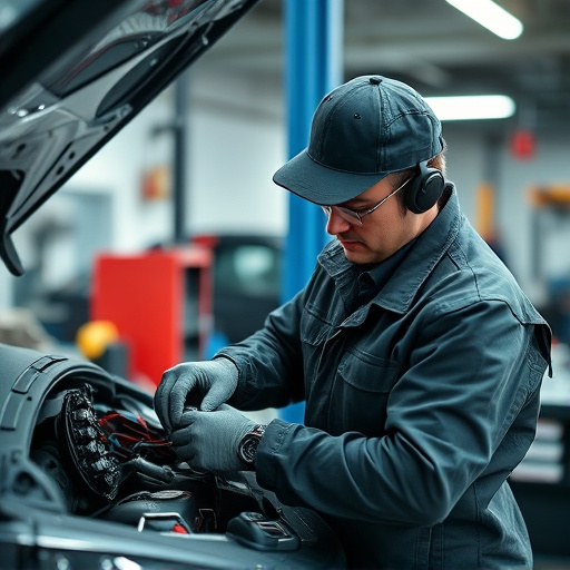 auto technician working