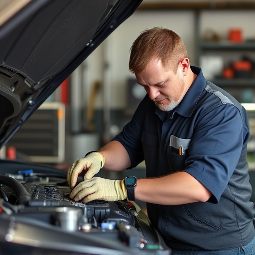 auto technician working