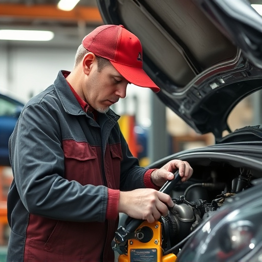 auto technician working