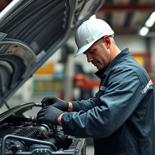 auto technician working