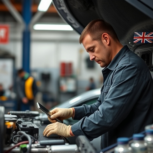 auto technician working