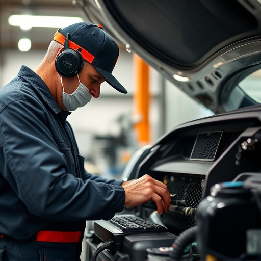 auto technician working