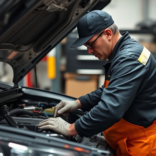 auto technician working