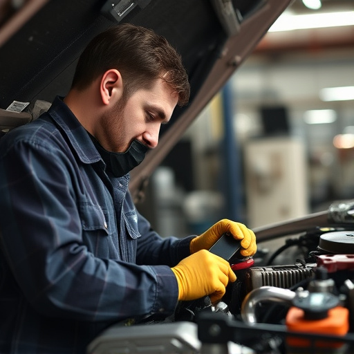 auto technician working