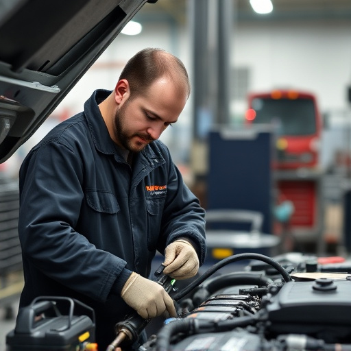 auto technician working
