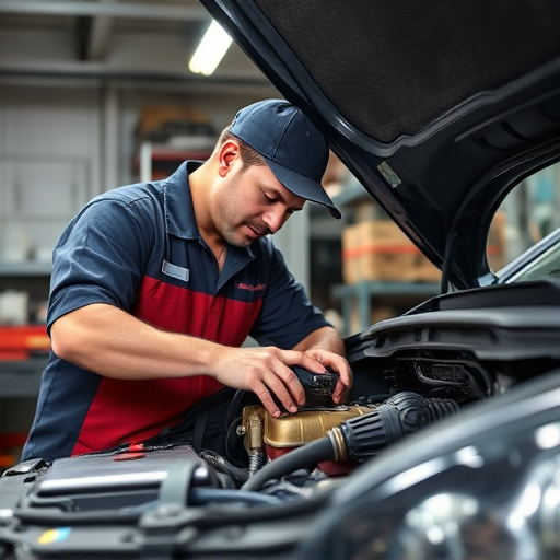 auto technician working