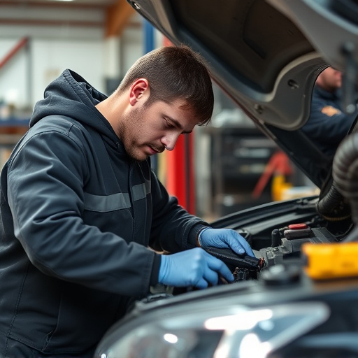 auto technician working