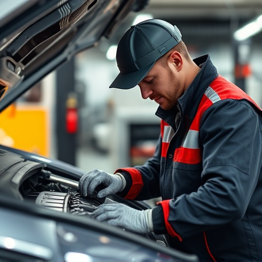 auto technician working