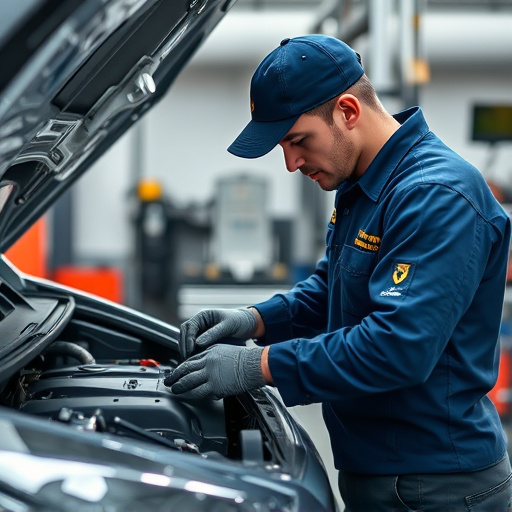 auto technician working