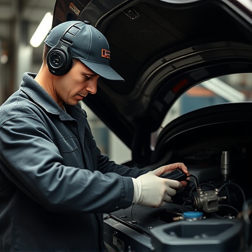 auto technician working