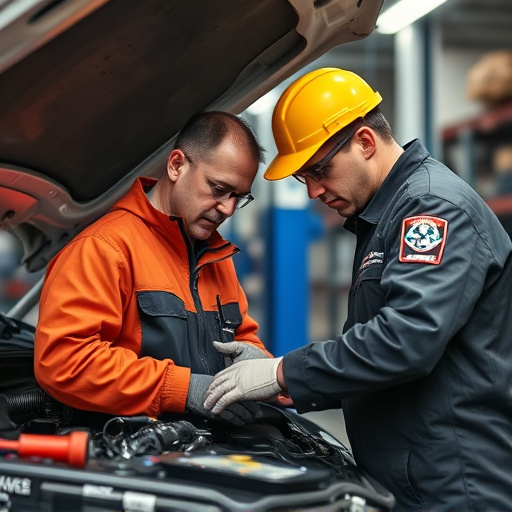 auto technician working