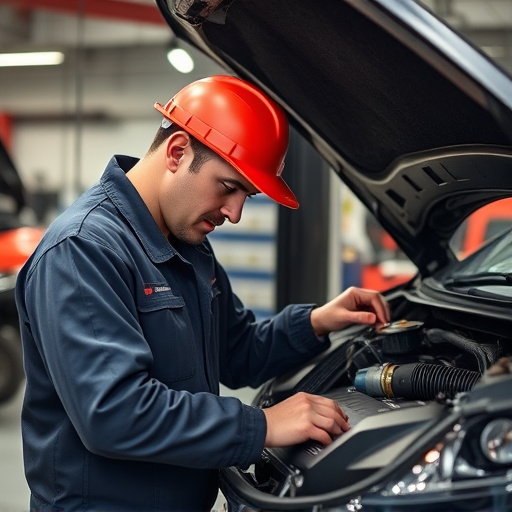 auto technician working