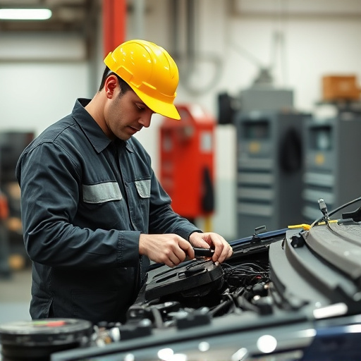 auto technician working