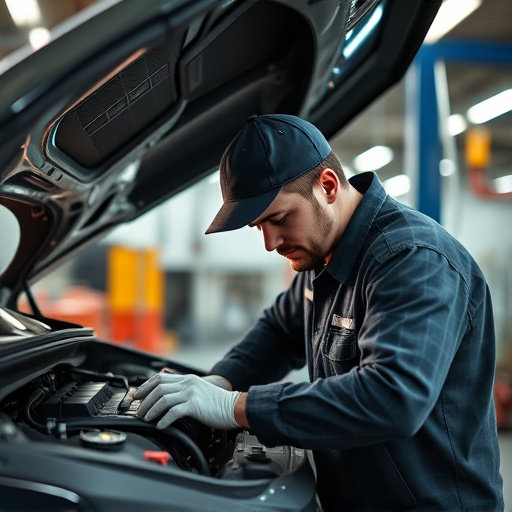 auto technician working