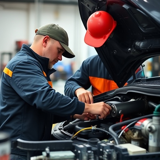 auto technician working