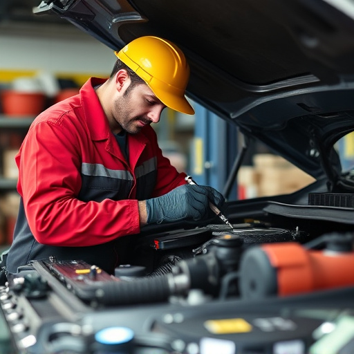 auto technician working