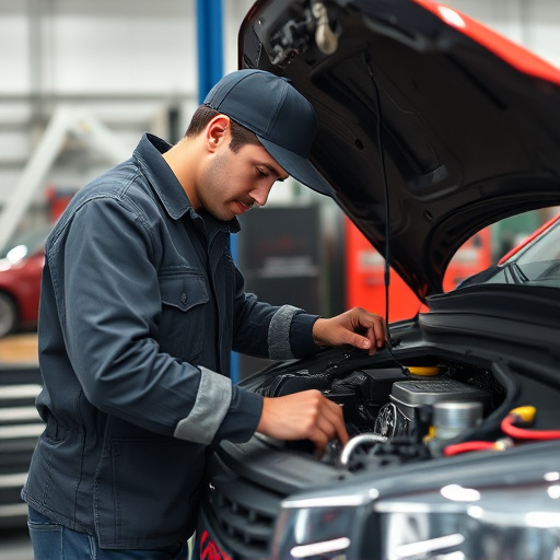 auto technician working